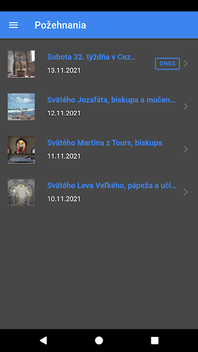 Android application Požehnanie na každý deň screenshort