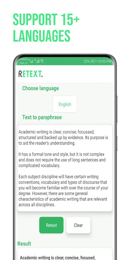 Retext - Paraphrase articles Screen 2
