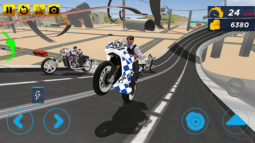 Police Stunt Bike Simulator  screenshots 1