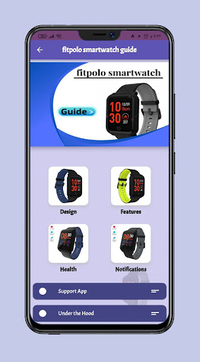 Android application fitpolo smartwatch guide screenshort
