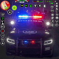 carro policial dirigindo