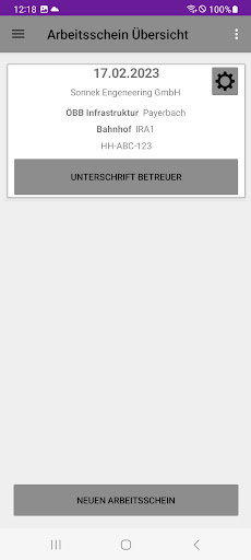 Vebsys Stundenzettel Screen 2
