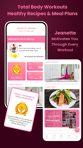 Android application Jeanette Jenkins:Fitness screenshort