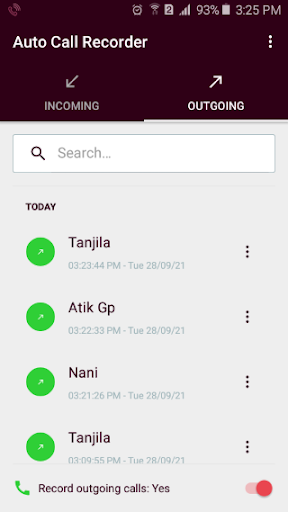 Android application Auto Call Recorder 2021 screenshort