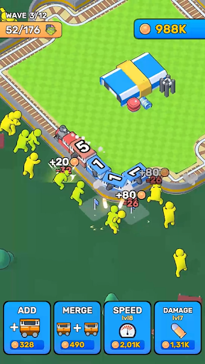 Android application Idle Zombie Train screenshort