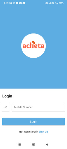 Android application Acheta screenshort