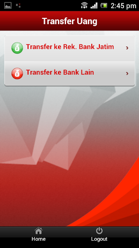 SMS Banking Bank Jatim Screen 3