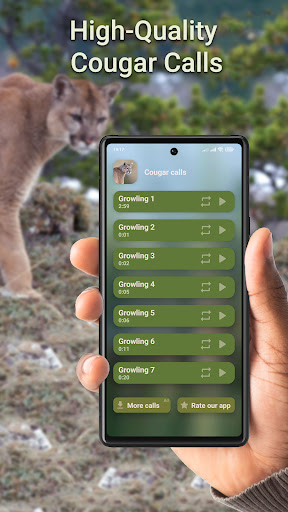Android application Cougar Hunting Calls screenshort