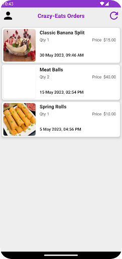 CrazyEats Business Screen 2