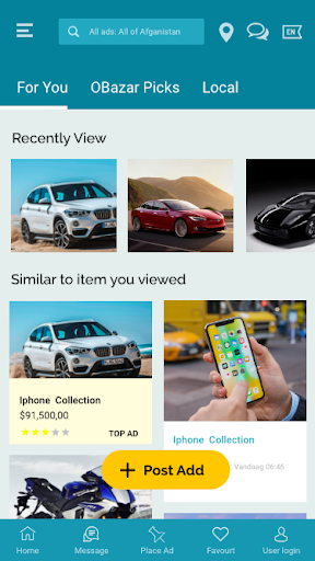 Android application OBazar screenshort