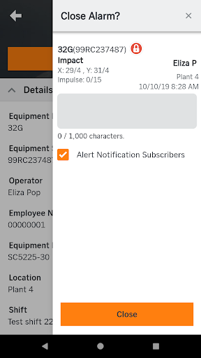 InfoLink® Mobile App Screen 2