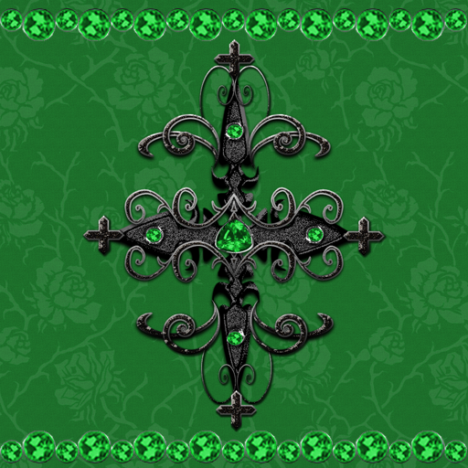 Green Gothic Cross Go Locker t logo