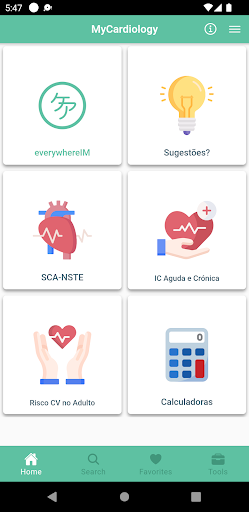 Android application MyCardiology screenshort