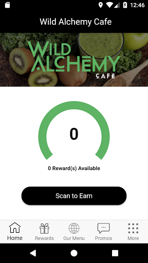 Android application Wild Alchemy Cafe Rewards screenshort