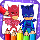 coloring PJ heroes Masks game icon
