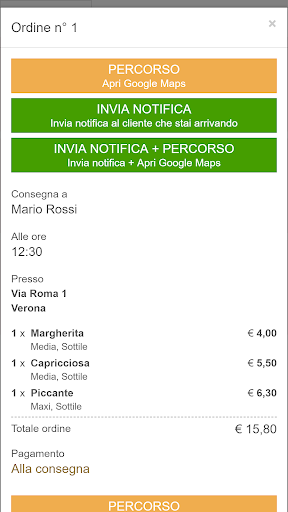 xMenu Gestione Consegne Screen 3