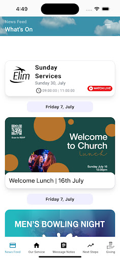 Android application ELIM Wellington screenshort