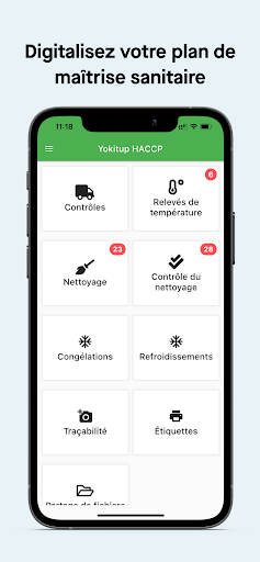 Android application Yokitup HACCP screenshort