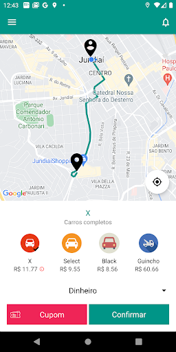 Android application Bora Sertão - Passageiro screenshort