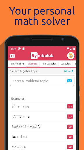 Symbolab - Math solver  screen 1