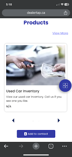 Dealer Tap Inc. - NFC Writer Screen 3