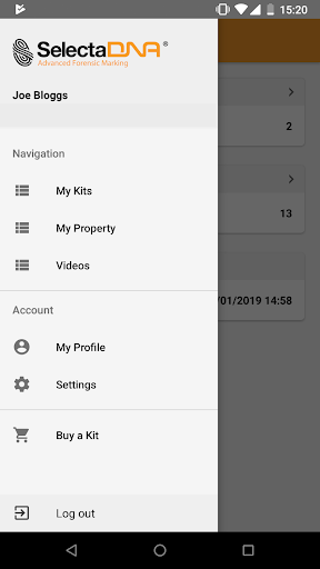 SelectaDNA - Secure Asset Regi Screen 3