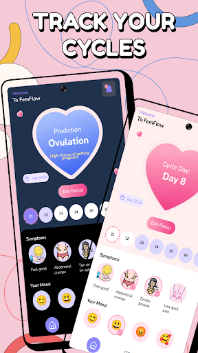 Android application Periodo menstrual pms tracker screenshort