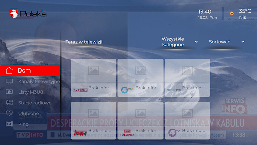 Android application Polska Live screenshort