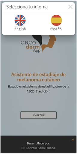 Android application ONCODermApp screenshort