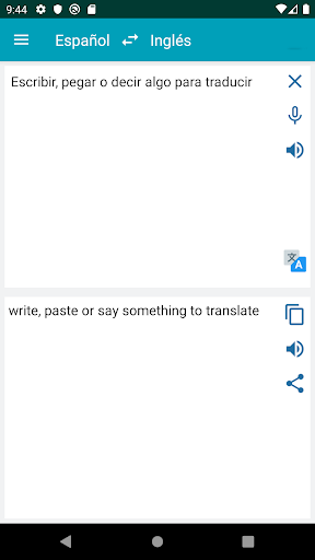 English Spanish Translator Screen 2