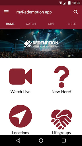 Android application Redemption Church screenshort