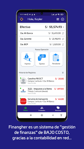 Android application Finangher screenshort