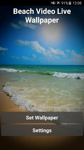 Android application Beach Video Live Wallpaper screenshort