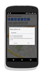 GPS Coordinates Screenshot