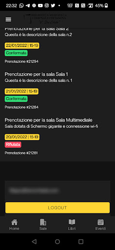 Android application BIBLIOTECA COMUNALE CITTANOVA screenshort