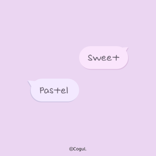 카카오톡 테마 - 달콤 파스텔_보라보라 logo