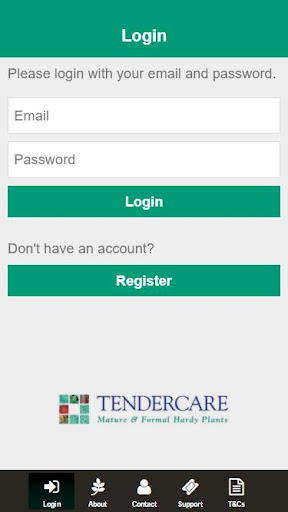 Android application Tendercare screenshort