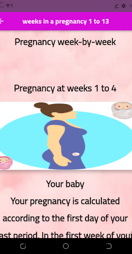 a week pregnancy Screen 3