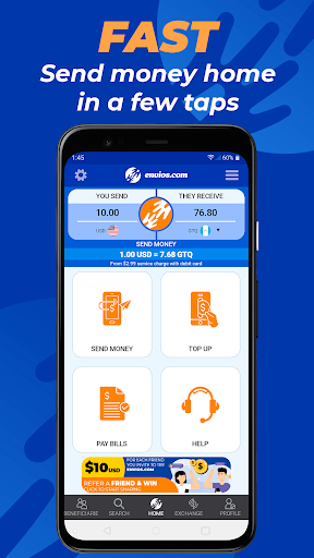 Android application Envios.com Money Transfer screenshort