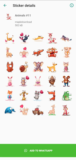 Funny Animal Sticker WASticker Screen 3