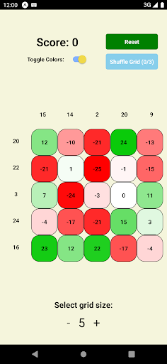 Android application SolveSum screenshort
