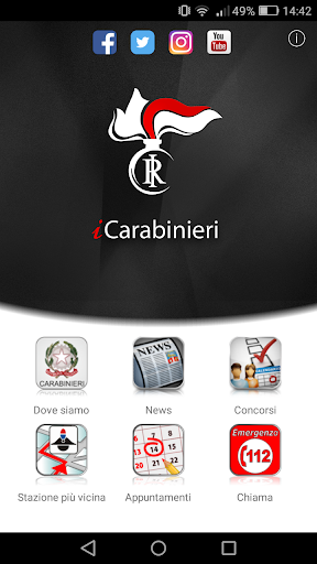 Android application iCarabinieri screenshort