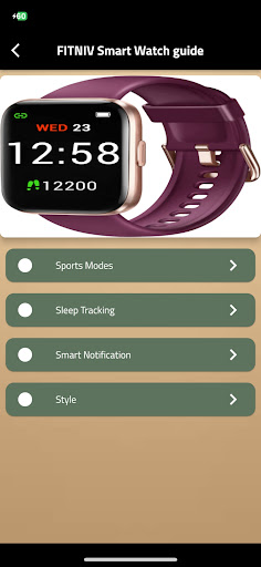 Android application FITNIV Smart Watch guide screenshort
