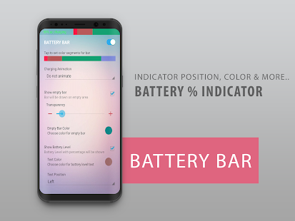 Pasek baterii: paski energii na zrzucie ekranu S
