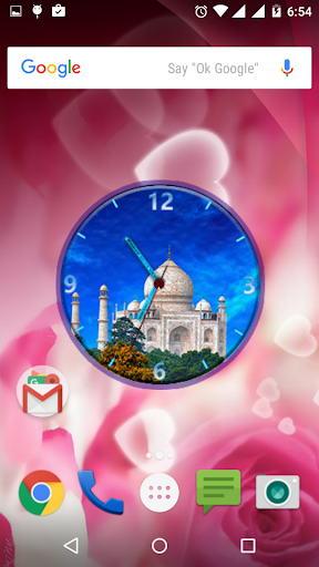Tajmahal Clock Live Wallpaper