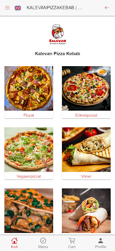 Android application Kalevan Pizza Kebab screenshort