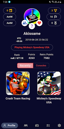 Android application Retro Achievements screenshort