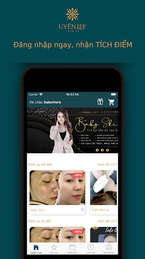 Android application Thẩm mỹ Uyên Lee screenshort