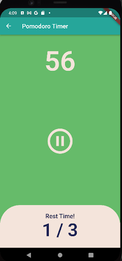 Pomodoro Timer Screen 2