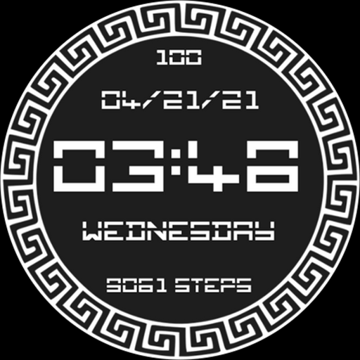 Digital Greek Theme Watchface